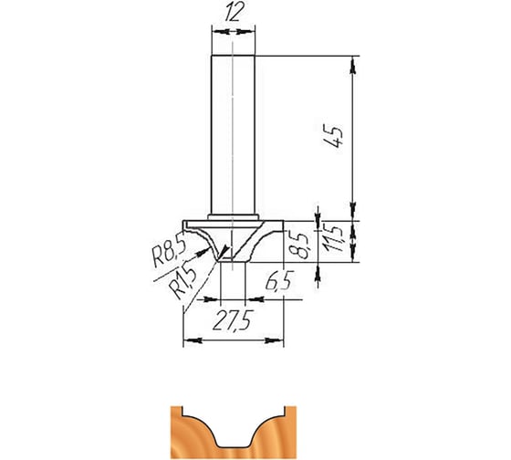 Фреза ФК 0402 МебельДрев 4627198885392 1