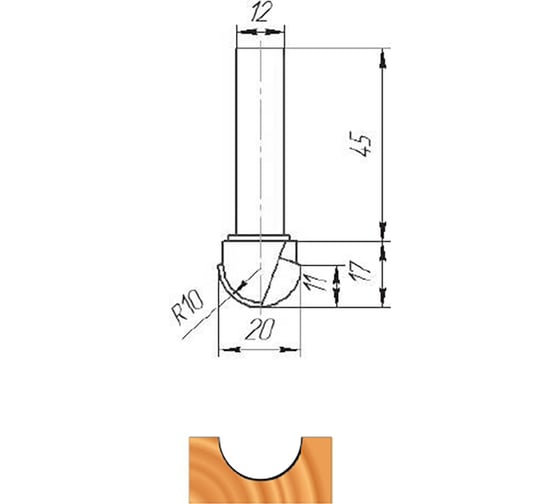 Фреза ФК 0350 МебельДрев 4627198885309