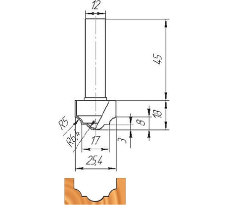 Фреза ФК 0140 МебельДрев 4627198884531