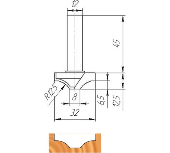 Фреза ФК 0375 МебельДрев 4627198885330 1
