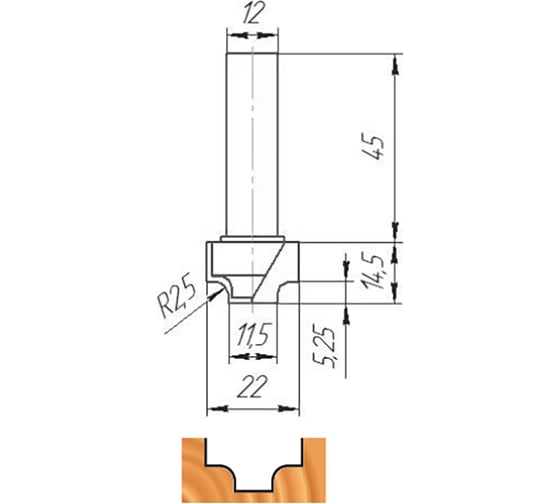 Фреза ФК 0152 МебельДрев 4627198884562