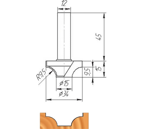 Фреза ФК 0180 МебельДрев 4627198884647 1