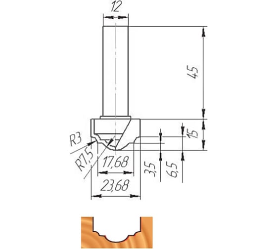 Фреза ФК 0145 МебельДрев 462719888454 1