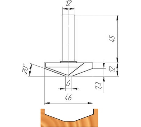 Фреза ФК 0500 МебельДрев 4627198885606