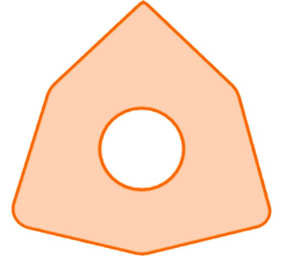 Пластина сменная шестигранная WNMG 080412-MT PC22M ломаный треугольник Русский Инструмент ri.367.141 1