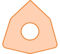 Пластина сменная шестигранная WNMG 080412-PR PC20F ломаный треугольник Русский Инструмент ri.367.161