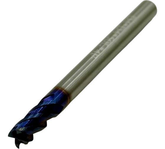 Фреза концевая твердосплавная TORNERI ц/х 4.0x20x100 мм z=4, с покрытием nACo-blue, HRC 65 Т026005 1