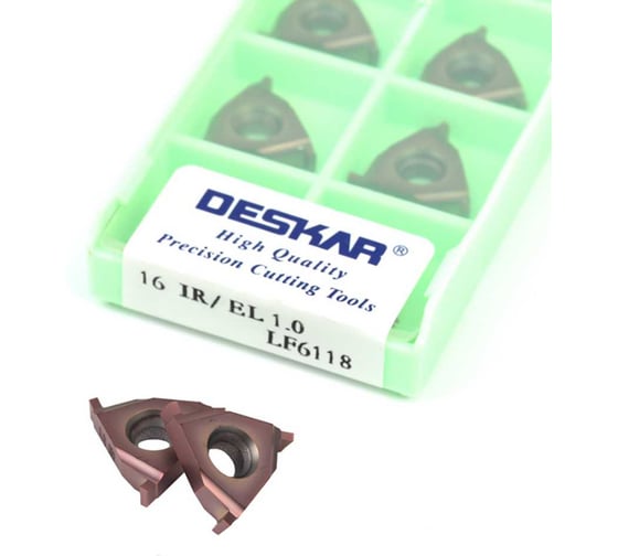 Пластина отрезная, канавочная DESKAR 16IR EL 1.0 LF6118 10 шт 00-00057906 1