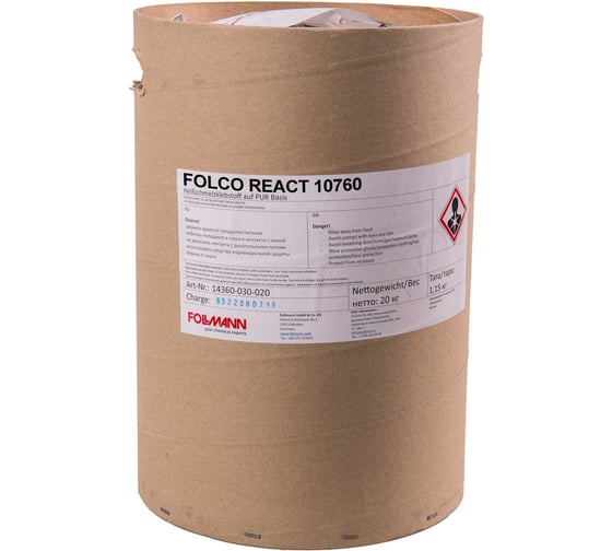 Клей-расплав Follmann FOLCO REACT 10760 (20 кг) 14360-310-531 1