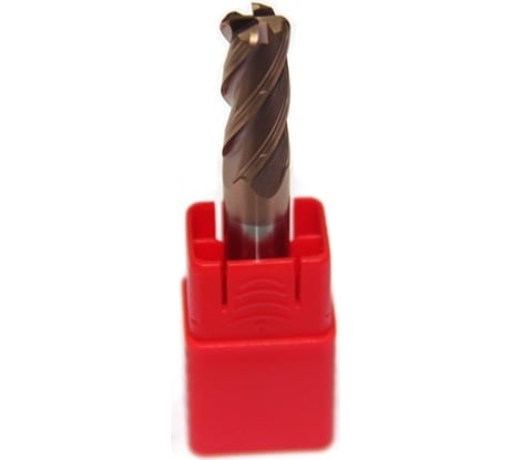 Фреза концевая монолитная твердосплавная радиусная 10х75 мм СпецТехИнструмент D10CR0.5L75T4BRHRC55BSTI