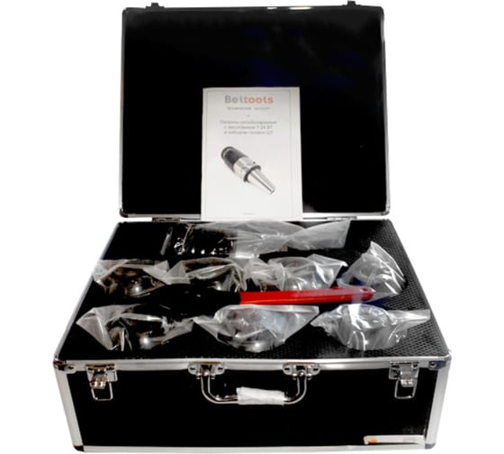 Патрон резьбонарезной BT50 М24-М42 с набором головок 7шт GT42 Beltools ri.260.29