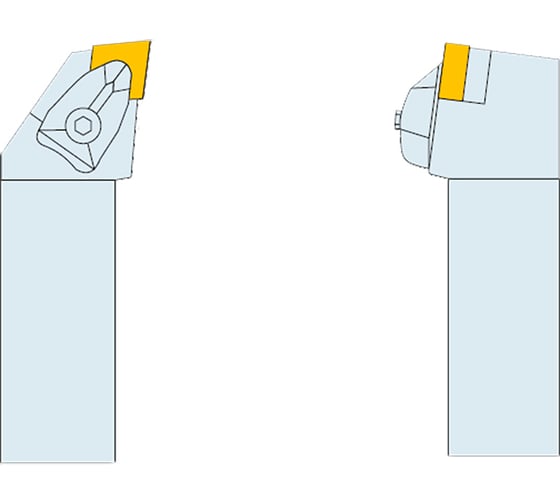 Резец проходной с ромбической пластиной Русский Инструмент 32х32х170 DCLNL 3232 P19 левый ri.428.112 1