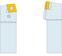 Резец проходной с ромбической пластиной 32х32х170 PCBNL 3232 P12 левый Русский Инструмент ri.428.102