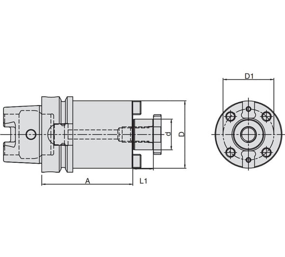 Оправка для насадных фрез BILZ WSMH/16-100/HSK-A63