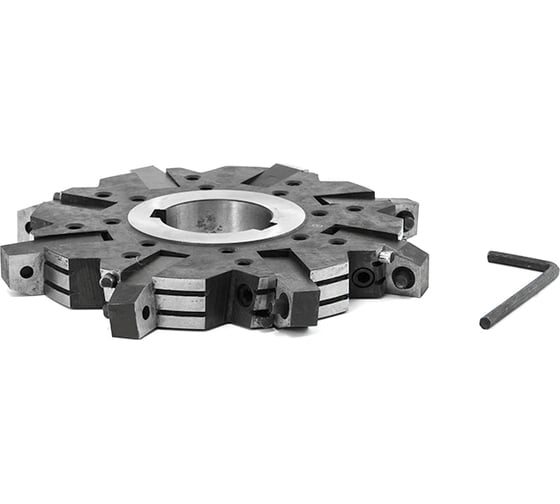 Фреза трехсторонняя Русский Инструмент 160х28х40 с механическим креплением 4гранных пластин CN.. 160412 Z=6 (2х3) AS190-160.28.03.D40 (2241-0715) ri.181.106 1