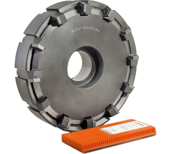 Фреза торцовая 200 с механическим креплением 5гр пл-н PN.. 110408 Z=12 dпос=50мм AF167-R200.09.12.B50 (2214-0277) ГОСТ 26595-85 +комплект 5гр пл-н PNM Русский Инструмент ri.298.56 1