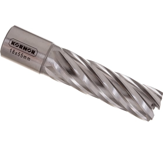 Сверло корончатое HSS (18х55 мм; Weldon 19) KORNOR 10350018 1
