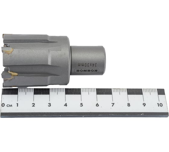 Сверло корончатое TCT Rail (34х30 мм; Weldon 19) KORNOR 10630034