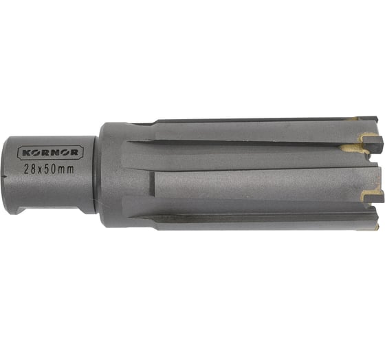 Сверло корончатое TCT Rail (28х50 мм; Weldon 19) KORNOR 10650028