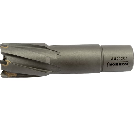 Сверло корончатое TCT (25х55 мм; Weldon 19) KORNOR 10750025