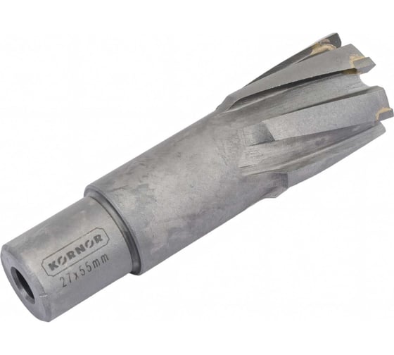 Сверло корончатое TCT (27х55 мм; Weldon 19) KORNOR 10750027