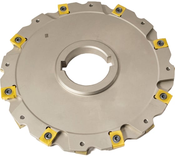 Фреза трехсторонняя Русский Инструмент 160х7х40 с механическим креплением 4гранных пластин с тангенциальным креплением ZNHX T3 Z=16 (2х8) AS490-160.07.08.D40 ri.181.292 1