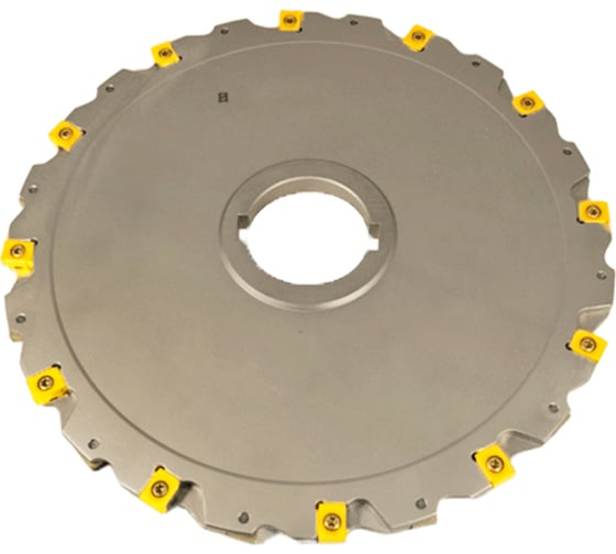 Фреза трехсторонняя Русский Инструмент 250х8х50 с механическим креплением 4гранных пластин с тангенциальным креплением ZNHX 04 Z=24 (2х12) AS490-250.08.12.D50 ri.181.310 1