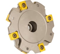 Фреза трехсторонняя 100х14х27 с механическим креплением 4гр пл-н с тан. креплением ZNHX 07 Z=8 (2х4) с фланцем AS490-R100.14.04.A27 Русский Инструмент ri.181.334