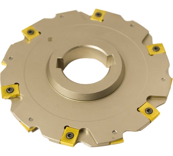 Фреза трехсторонняя Русский Инструмент 100х5х27 с механическим креплением 4гранных пластин с тангенциальным креплением ZNHX T2 Z=12 (2х6) AS490-100.05.06.D27 ri.181.269 1