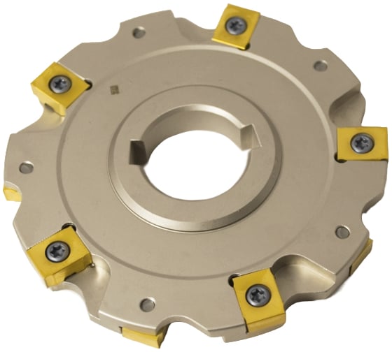 Фреза трехсторонняя Русский Инструмент 100х10х27 с механическим креплением 4гранных пластин с тангенциальным креплением ZNHX 05 Z=10 (2х5) AS490-100.10.05.D27 ri.181.274 1