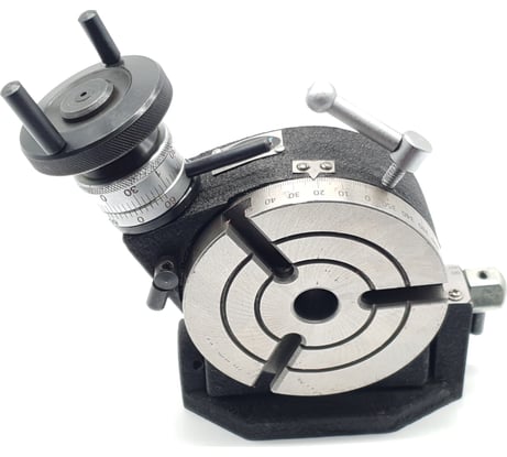 Стол поворотный наклоняемый 100 мм, 3 паза, КМ2 ТЕХНОРЕАЛ AMTRT-100.4N