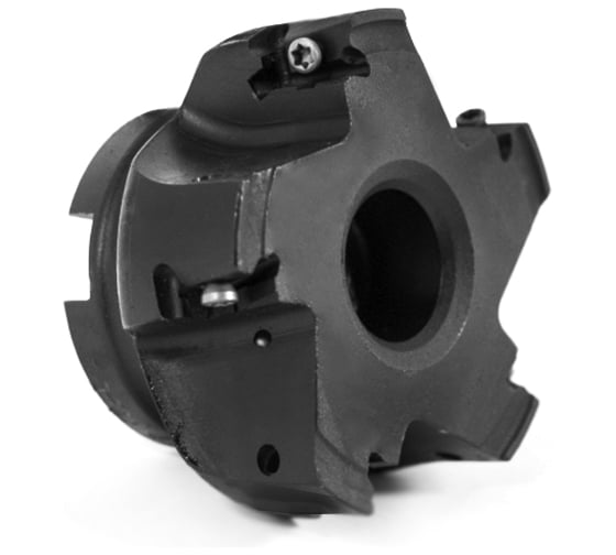 Фреза торцовая Русский Инструмент 63 с механическим креплением 4гранных пластин LNKX 1204 Z=5 dпос=22мм СОЖ AF490-R063.12.05.A22.C NOX ri.195.293 1