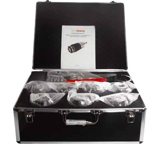 Патрон резьбонарезной К50 М24-М42 с набором головок 7шт GT42 Beltools ri.260.30