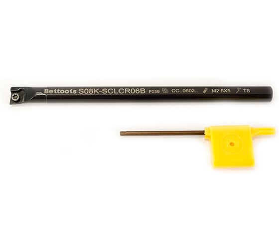 Резец расточной с ромбической пластиной D=8 L=125 S08K SCLCR 06 Русский Инструмент ri.419.21 1