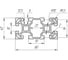 Профиль конструкционный АЛТЕРВИА 40X80, паз 10 A12408010X1100 5