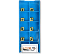 Набор сменных пластин MetalMaster по стали для токарных резцов TiN CCMT060204 (10 шт) 23501