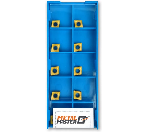 Набор сменных пластин MetalMaster по стали для токарных резцов TiN CCMT060204 (10 шт) 23501 1