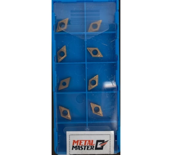 Набор сменных пластин MetalMaster по стали для токарных резцов TiN DCMT070204 (10 шт) 23504 1