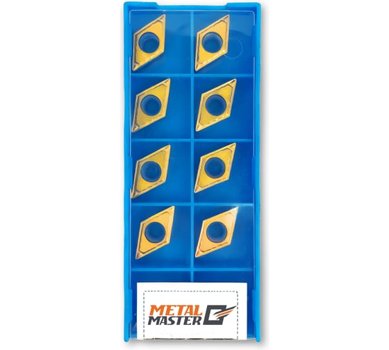 Набор сменных пластин MetalMaster по стали для токарных резцов TiN DCMT11T304 (10 шт) 23506 1