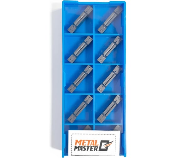 Набор сменных пластин MetalMaster по нержавеющей стали для токарных резцов TiAlN MGMN400 (10 шт) 23527 1