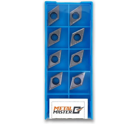 Набор сменных пластин MetalMaster по нержавеющей стали для токарных резцов TiAlN DCMT11T304 (10 шт) 23507 1