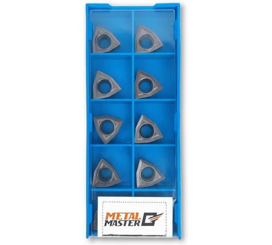 Набор сменных пластин MetalMaster по нержавеющей стали для токарных резцов TiAlN WCMT06T304 (10 шт) 23515 1