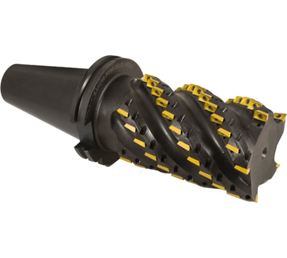 Фреза торцово-цилиндрическая Русский Инструмент 80x120x265 кукуруза с механическим креплением 4гранных пластин APKT 11T304 Z=5 к/х конус 7:24 50 тип A СОЖ AH290-R080.120.05.SK ri.300.140 1