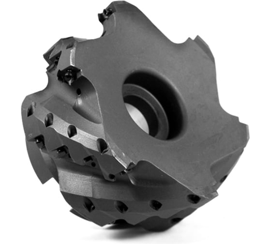 Фреза торцово-цилиндрическая насадная Русский Инструмент 100x40x60 кукуруза с механическим креплением 4гранных пластин APKT 11T304 Z=6 dпос=40 СОЖ AH290-R100.040.06.A40.C ri.3 ri.300.98 1