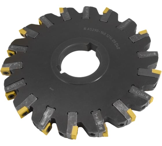 Фреза трехсторонняя Русский Инструмент 160х12-14х40 с механическим креплением 4гранных пластин SPMT 09T308 Z=18 (2х9) AS290-160.1214.09.D40 NOX ri.181.180 1