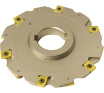 Фреза трехсторонняя Русский Инструмент 100х4х27 с механическим креплением 4гранных пластин с тангенциальным креплением ZNHX 02 Z=12 (2х6) AS490-100.04.06.D27 ri.181.268