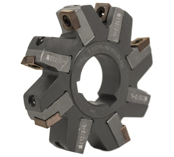 Фреза трехсторонняя Русский Инструмент 100х19-22х32 с механическим креплением 4гранных пластин SPMT 120408 Z=8 (2х4) AS290-100.1922.04.D32 NOX ri.181.190 1