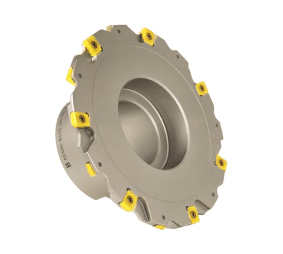 Фреза трехсторонняя Русский Инструмент 125х6х40 с механическим креплением 4гранных пластин с тан. креплением ZNHX 03 Z=14 (2х7) с фланцем AS490-R125.06.07.B40 ri.181.335 1