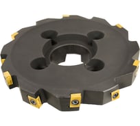 Фреза трехсторонняя Русский Инструмент 200х25х60 с механическим креплением тангенциально расположенных 4гранных пластин CNHQ 1606 Z=12 (2х6) с фланцем AS390-R200.25.06.C60 NOX r ri.181.229