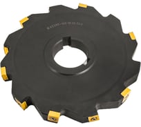 Фреза трехсторонняя Русский Инструмент 160х18х40 с механическим креплением тангенциально расположенных 4гранных пластин CNHQ 1311 Z=12 (2х6) a=18H13 (+0,27 мм) AS390-160.18.06.D ri.181.351